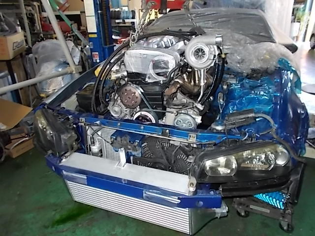 BNR34　エンジン脱着　＆　クラッチ取り付け