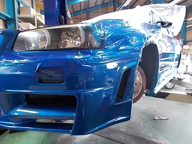 BNR34 レース用車高調整取り付け